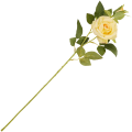 [68tg0502] Gałązka kwiatowa róża kremowa 61cm
