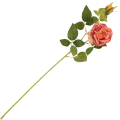 [68tg0504] Gałązka kwiatowa róża pomarańczowa 61cm