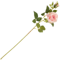 [68tg0505] Gałązka kwiatowa róża jasnoróżowa 61cm