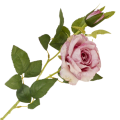 [68tg0506] Gałązka kwiatowa róża różowa cieniowana 61cm