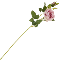 [68tg0506] Gałązka kwiatowa róża różowa cieniowana 61cm
