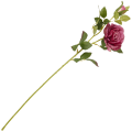 [68tg0507] Gałązka kwiatowa róża ciemnoróżowa 61cm