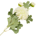 [68tg0601] Gałązka kwiatowa dalia kremowa 63cm