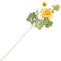[68tg0604] Gałązka kwiatowa dalia żółta 63cm