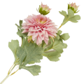 [68tg0607] Gałązka kwiatowa dalia jasnoróżowa 63cm