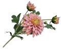 [68tg0607] Gałązka kwiatowa dalia jasnoróżowa 62cm