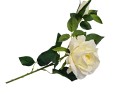 [68tg0501] Gałązka kwiatowa róża kremowa 66cm