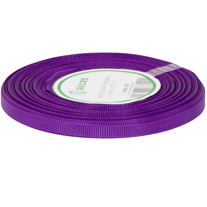 Wstążka rypsowa 6mm 22mb fioletowa