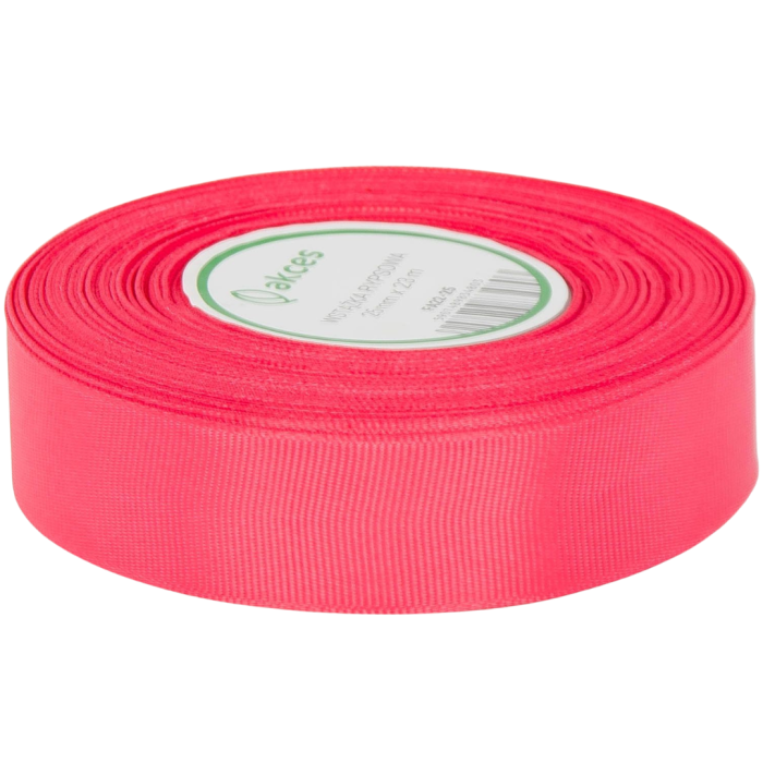Wstążka rypsowa 25mm 22mb koralowa