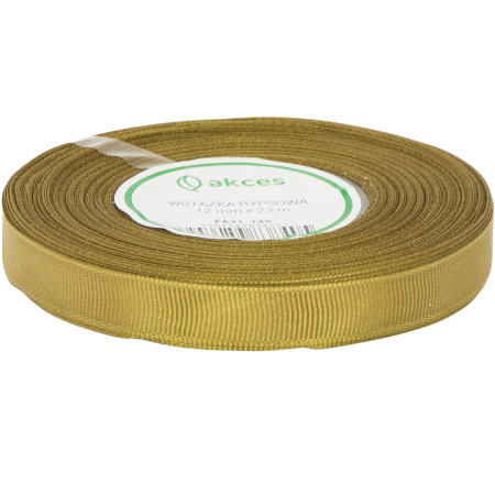 Wstążka rypsowa 12mm 22mb zieleń wojskowa