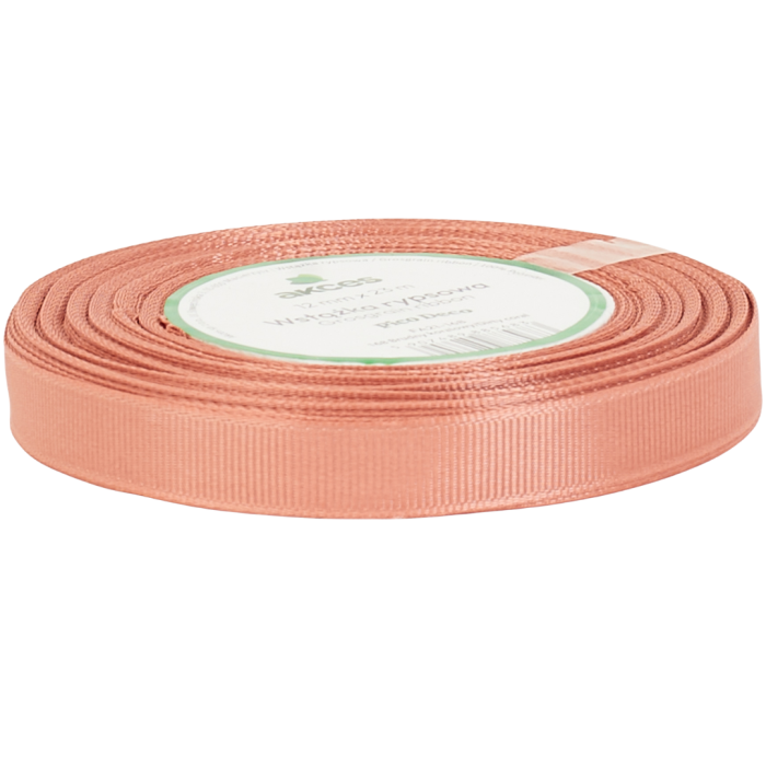 Wstążka rypsowa 12mm 22mb miedziana