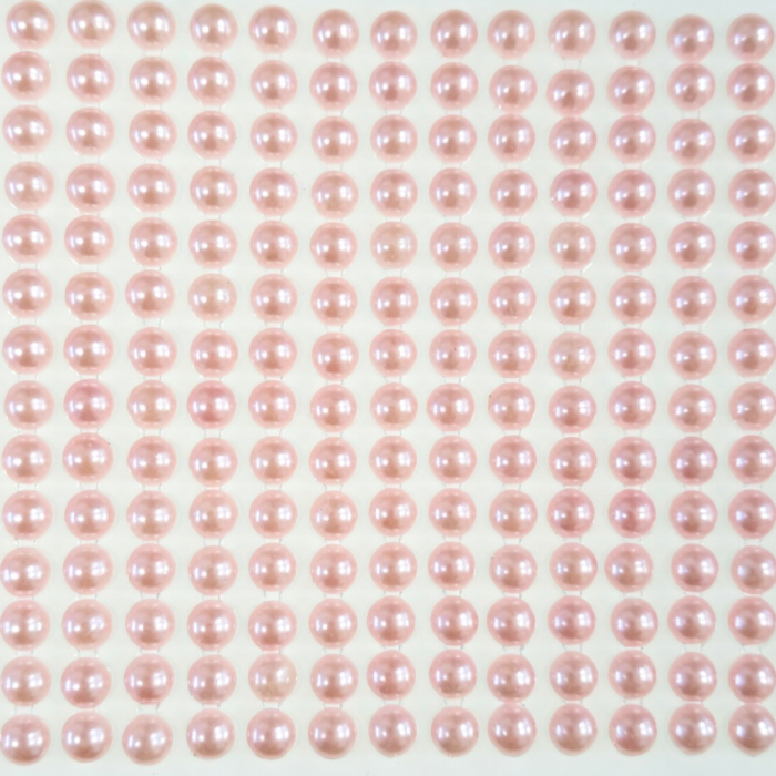 [55387] Perełki dekoracyjne duży blister pudroworóżowe 6mm 504 sztuk