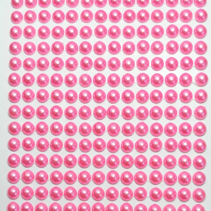 [55388] Perełki dekoracyjne duży blister różowe 6mm 504 sztuk