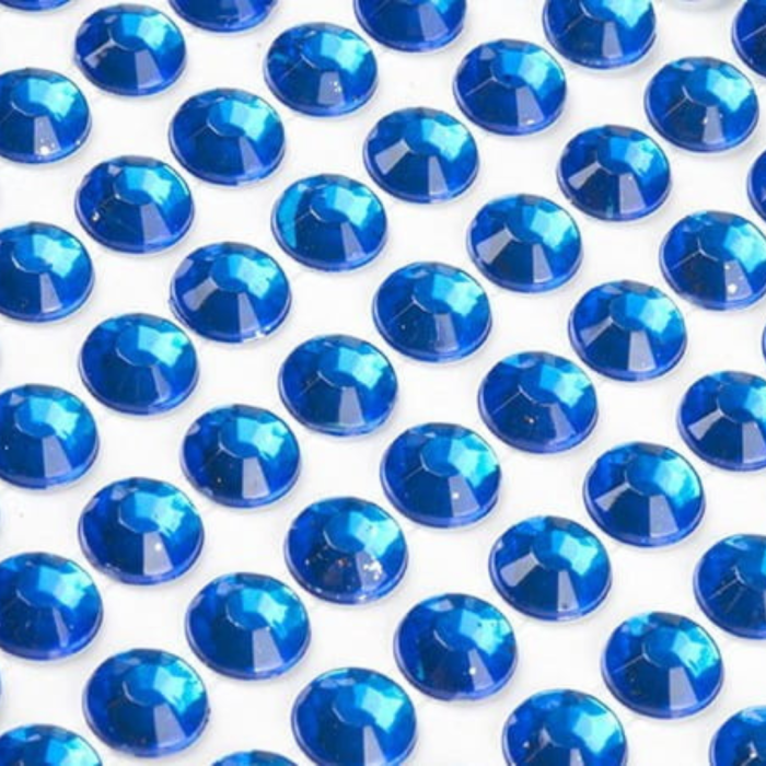 [55397] Kryształki dekoracyjne duży blister chabrowe 6mm 504 sztuk