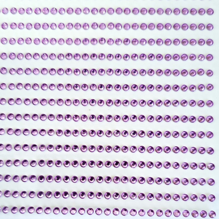 [553100] Kryształki dekoracyjne duży blister liliowe 3mm 1053 sztuk