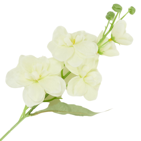 [wb18201] Gałązka kwiatowa ostróżka 42cm waniliowa