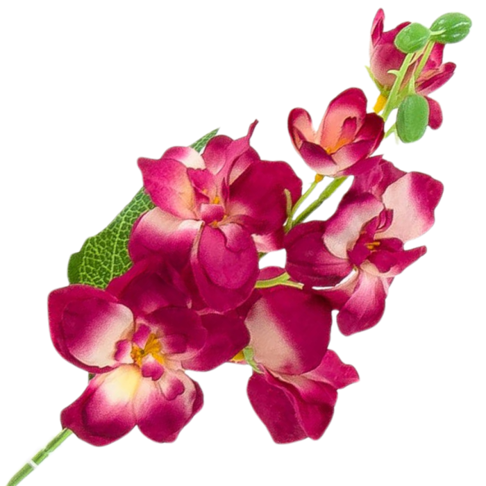 [wb18206] Gałązka kwiatowa ostróżka 42cm różowa