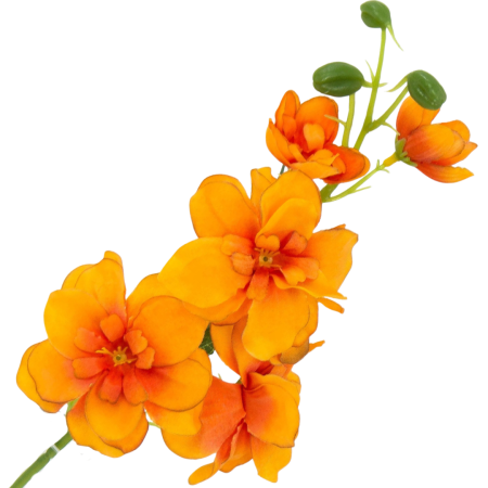 [wb18211] Gałązka kwiatowa ostróżka 42cm pomarańczowa