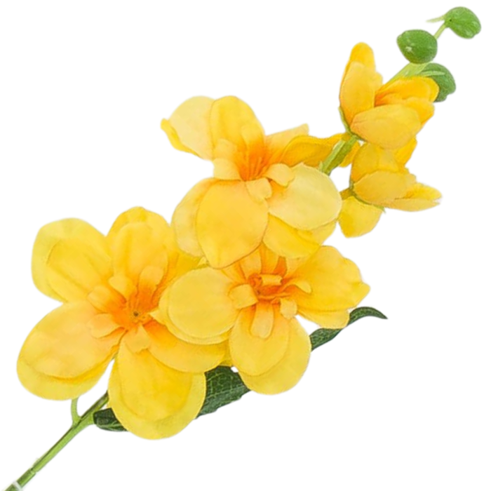 [wb18212] Gałązka kwiatowa ostróżka 42cm żółta