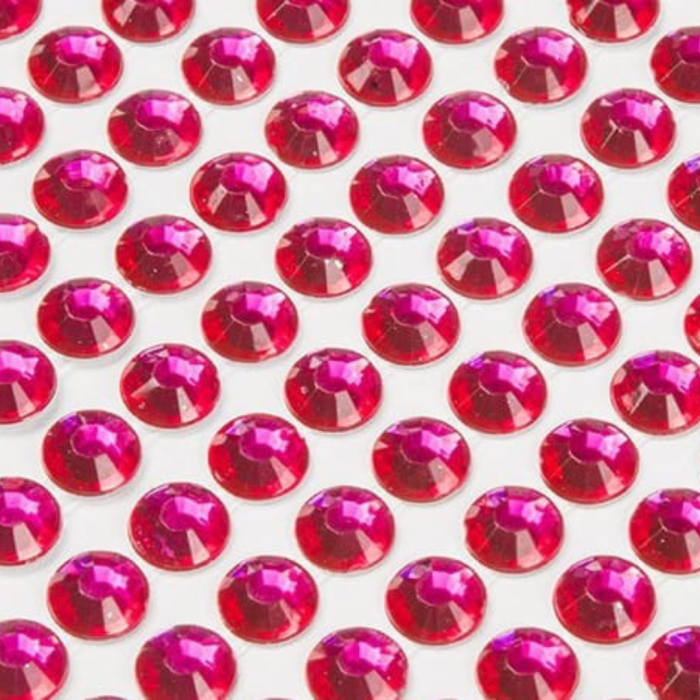 [553102] Kryształki dekoracyjne duży blister amarantowe 3mm 1053 sztuk
