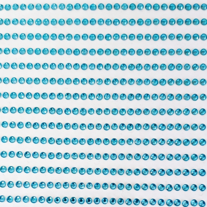 [553105] Kryształki dekoracyjne duży blister błękitne 3mm 1053 sztuk