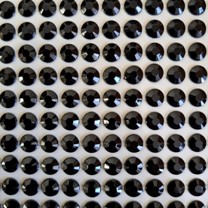 [553106] Kryształki dekoracyjne duży blister czarne 3mm 1053 sztuk