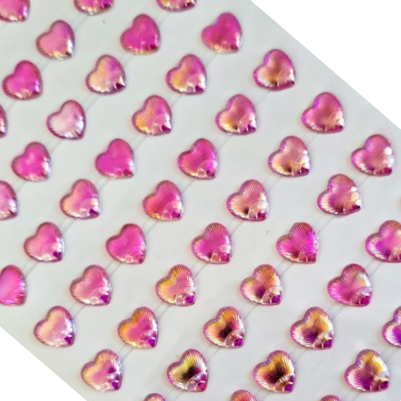 [553111] Kryształki opalizujące serduszka różowe 119 sztuk