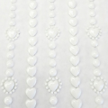 [553122] Perełki dekoracyjne kółka i serduszka białe 5 pasków