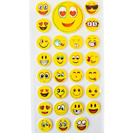 [594yxt006] Naklejki z pianki buźki mix VI