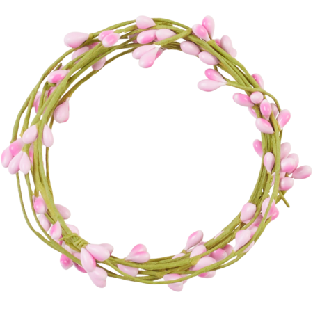 [68th6001] Dekoracja wiosenna kółeczko 12cm z różowymi  pąkami