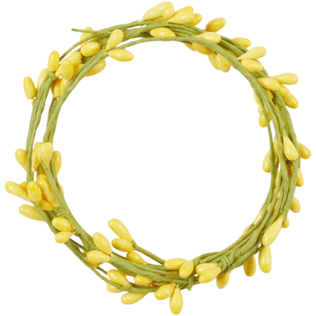 [68th6004] Dekoracja wiosenna kółeczko 12cm z żółtymi pąkami