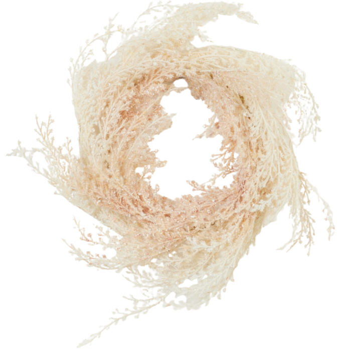 [68th7901] Wianek wiosenny z brzoskwiniowych gałązek 28cm