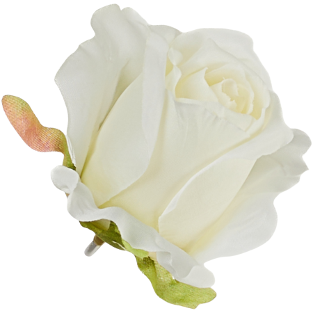 [68b7701] Róża wyrobowa pączek 6,5cm śmietankowa