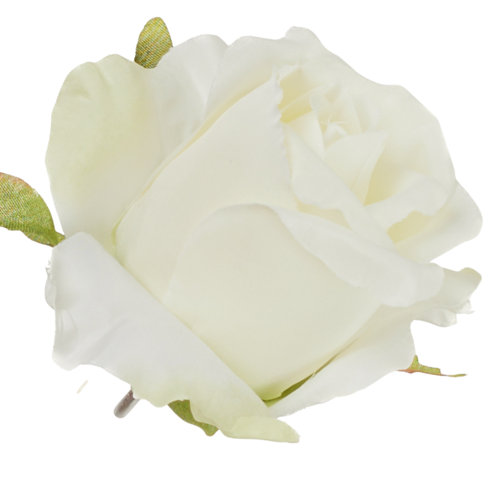 [68b7702] Róża wyrobowa pączek 6,5cm kremowa