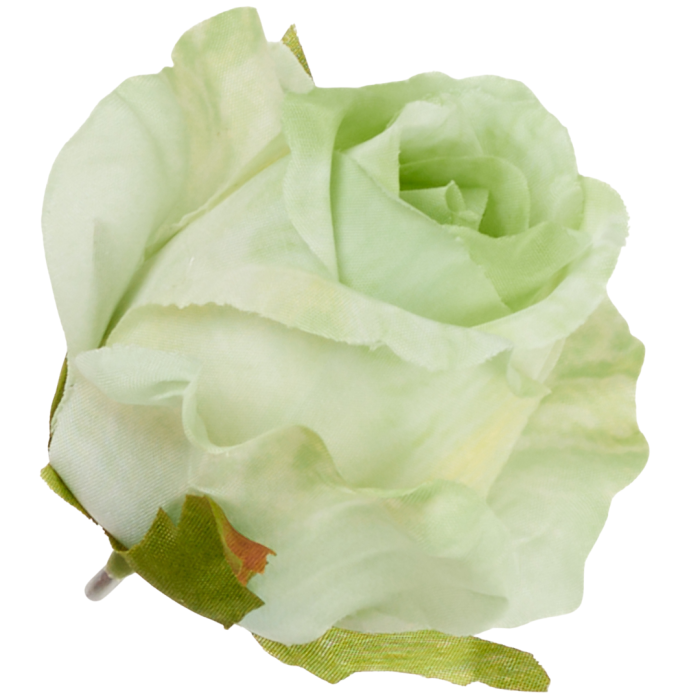 [68b7709] Róża wyrobowa pączek 6,5cm pistacjowa