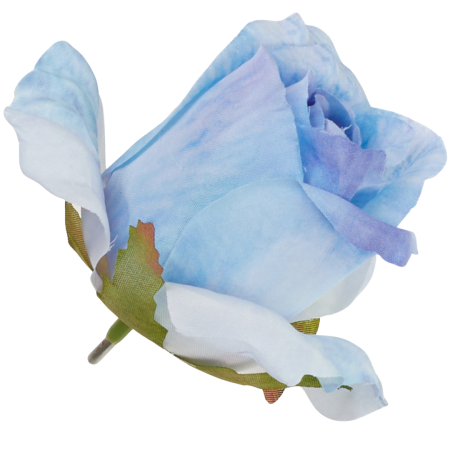 [68b7711] Róża wyrobowa pączek 6,5cm niebieska