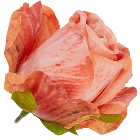 [68b7716] Róża wyrobowa pączek 6,5cm łososiowa