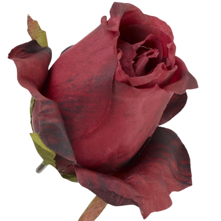 [68b7721] Róża wyrobowa pączek 6,5cm bordowa