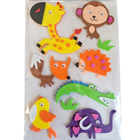 [594147] Naklejki z pianki mix ze zwierzątkami 