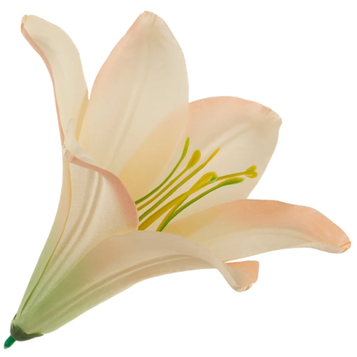 [68b276021] Główka kwiatowa lilia 16cm beżowa