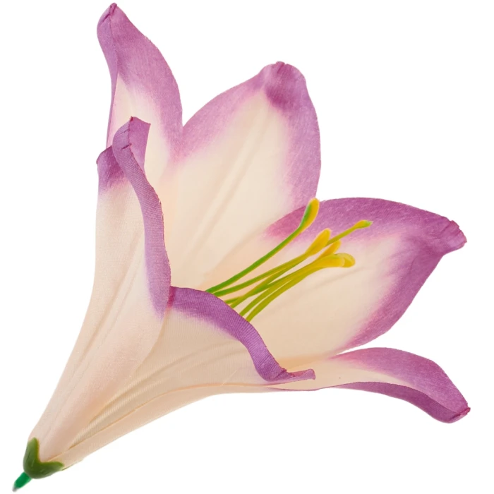 [68b276041] Główka kwiatowa lilia 16cm beżowo- różowa