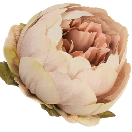 [wb3908a] Główka kwiatowa peonia 9cm beżowo-miedziana