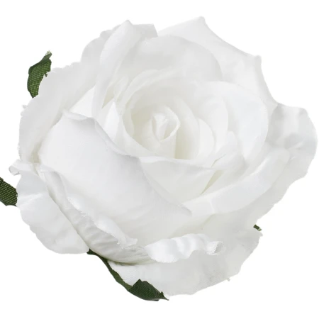 [68b53231] Róża główka wyrobowa 10cm biała