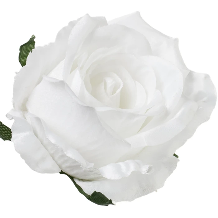 [68b53231] Róża główka wyrobowa 10cm biała