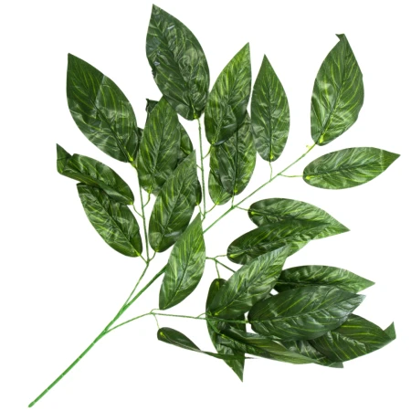 [6801012] Duża gałązka liście ozdobne ciemnozielone 72cm