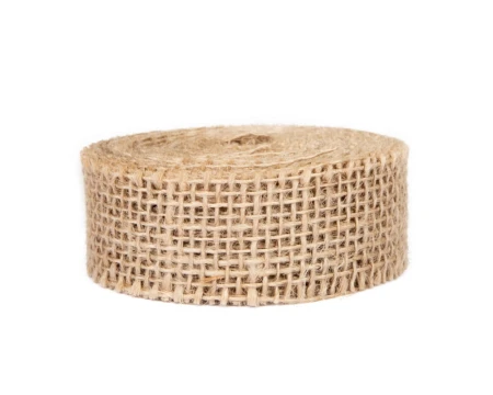 [74117] Wstążka jutowa naturalna obszyta 3cm 10mb