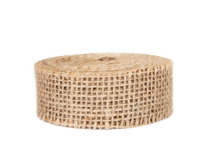 [74117] Wstążka jutowa naturalna obszyta 3cm 10mb