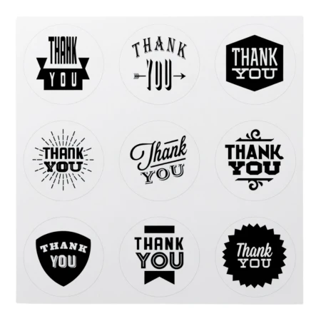 [72171] Naklejka z napisem "Thank YOU" 40mm 9szt