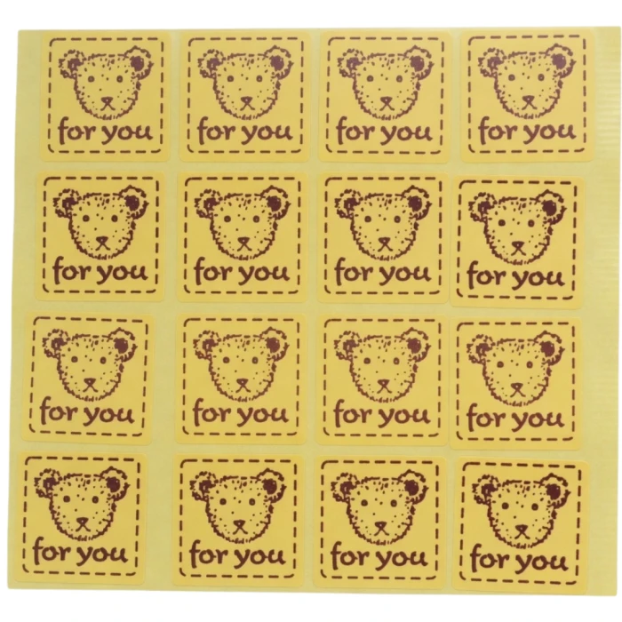 [72125] Naklejka z napisem for you 27*27mm 16szt