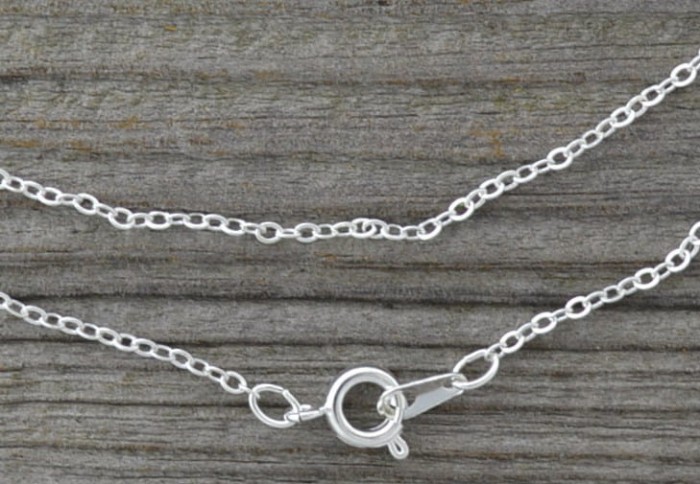 15126 Baza naszyjnika łańcuszek w kolorze srebra